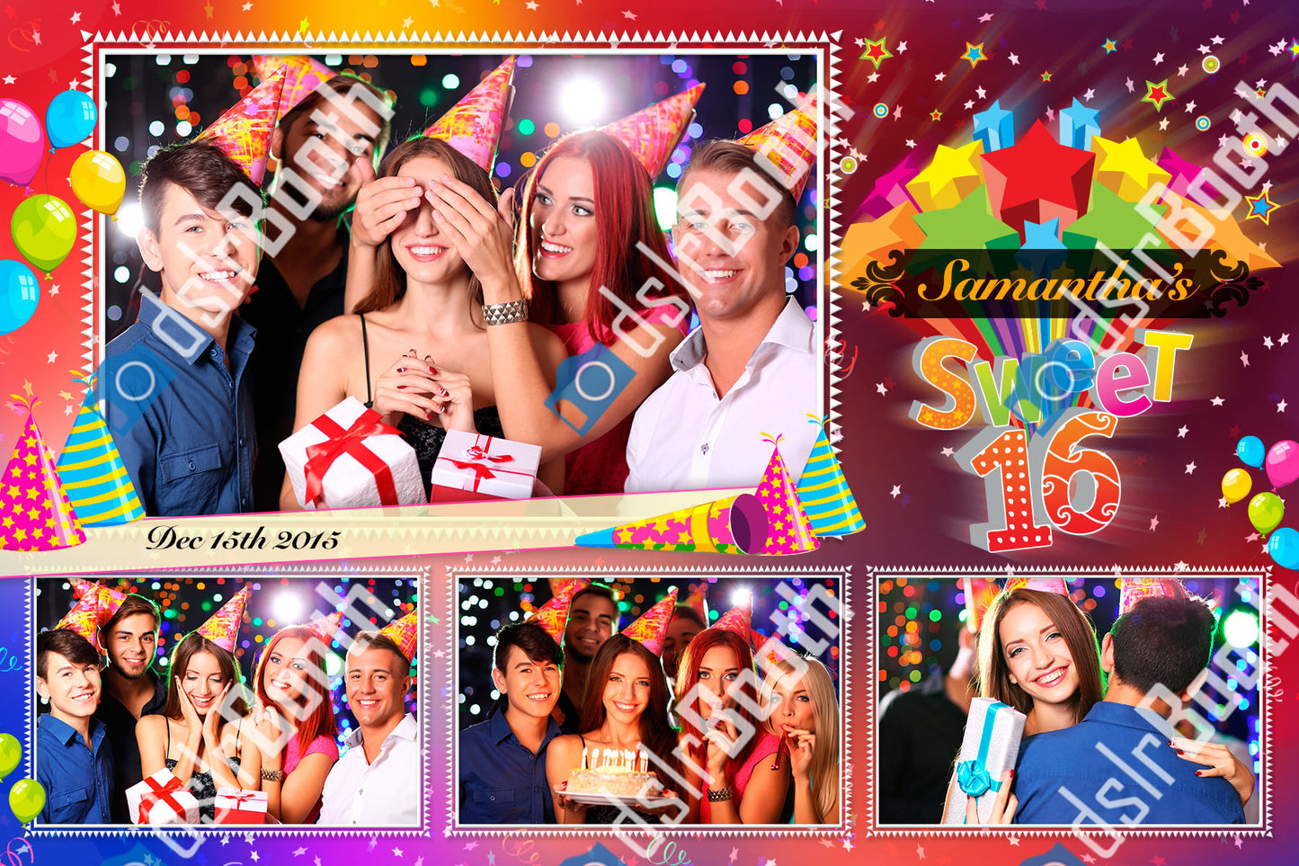Sweet Sixteen 1 Large 3 Small Horizontal