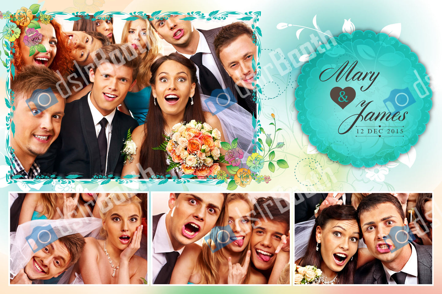 Tropical Wedding 1 Large 3 Small Horizontal