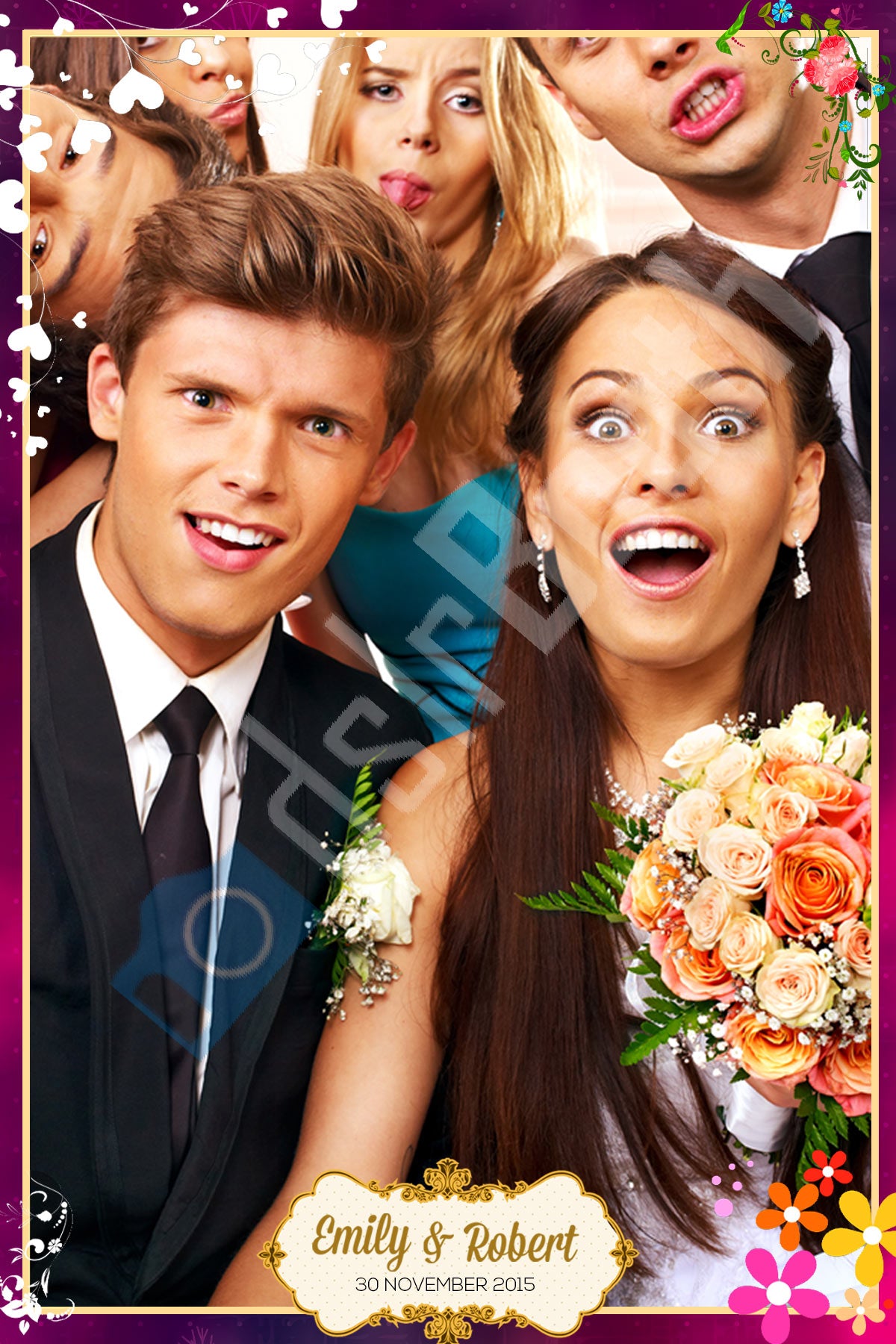 Wedding Purple Single Pose