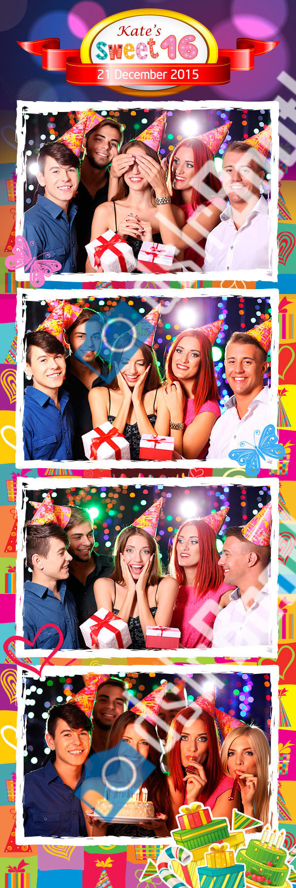 Sweet Sixteen Four Poses Vertical