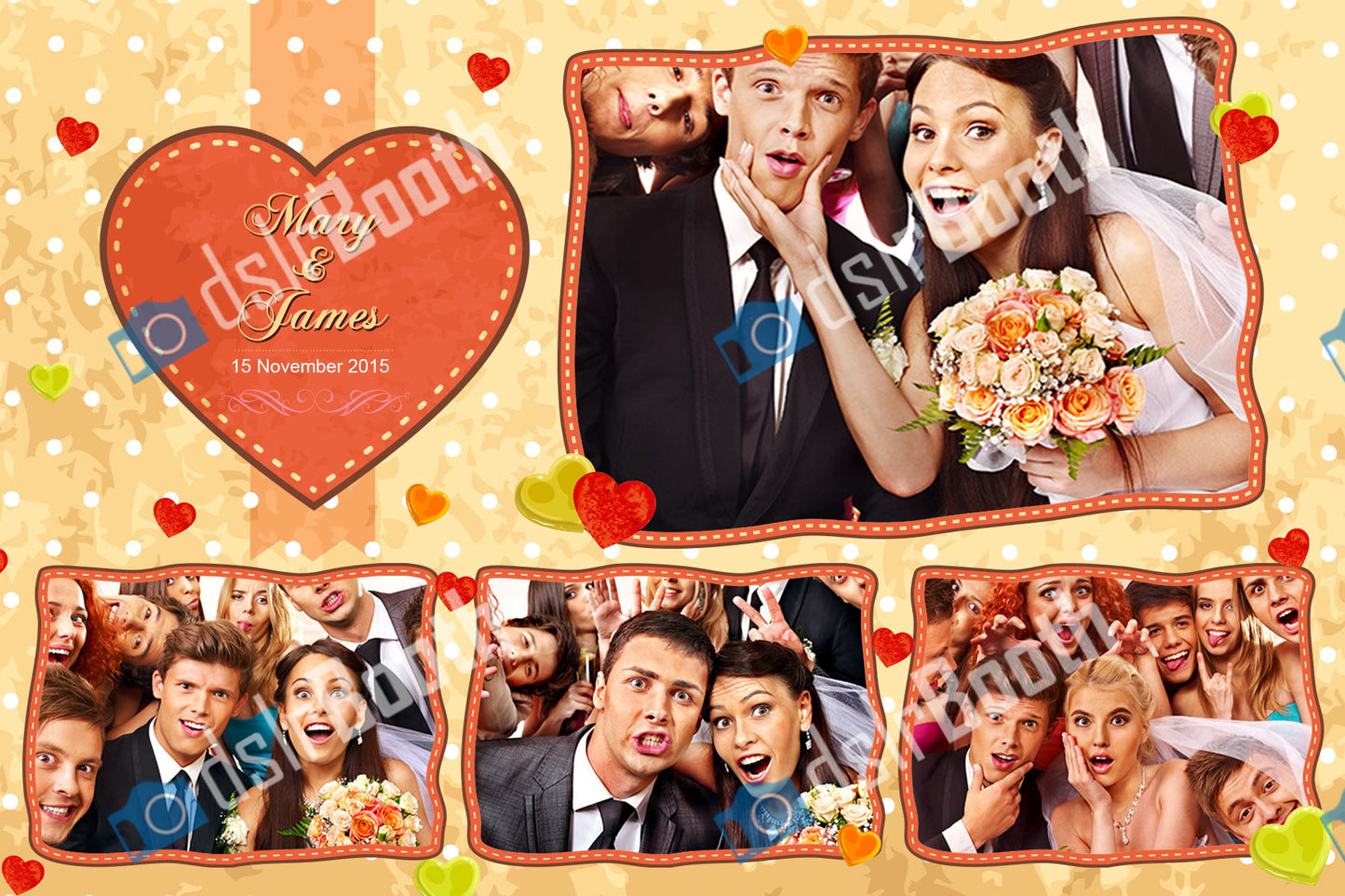 Wedding Funky Frames Four Poses Horizontal