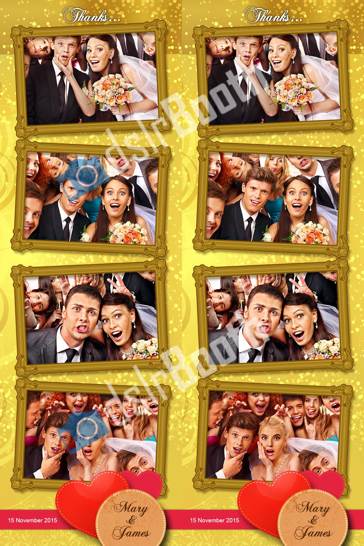 Premium Gold Photo Booth frame - Photo Booth Frames
