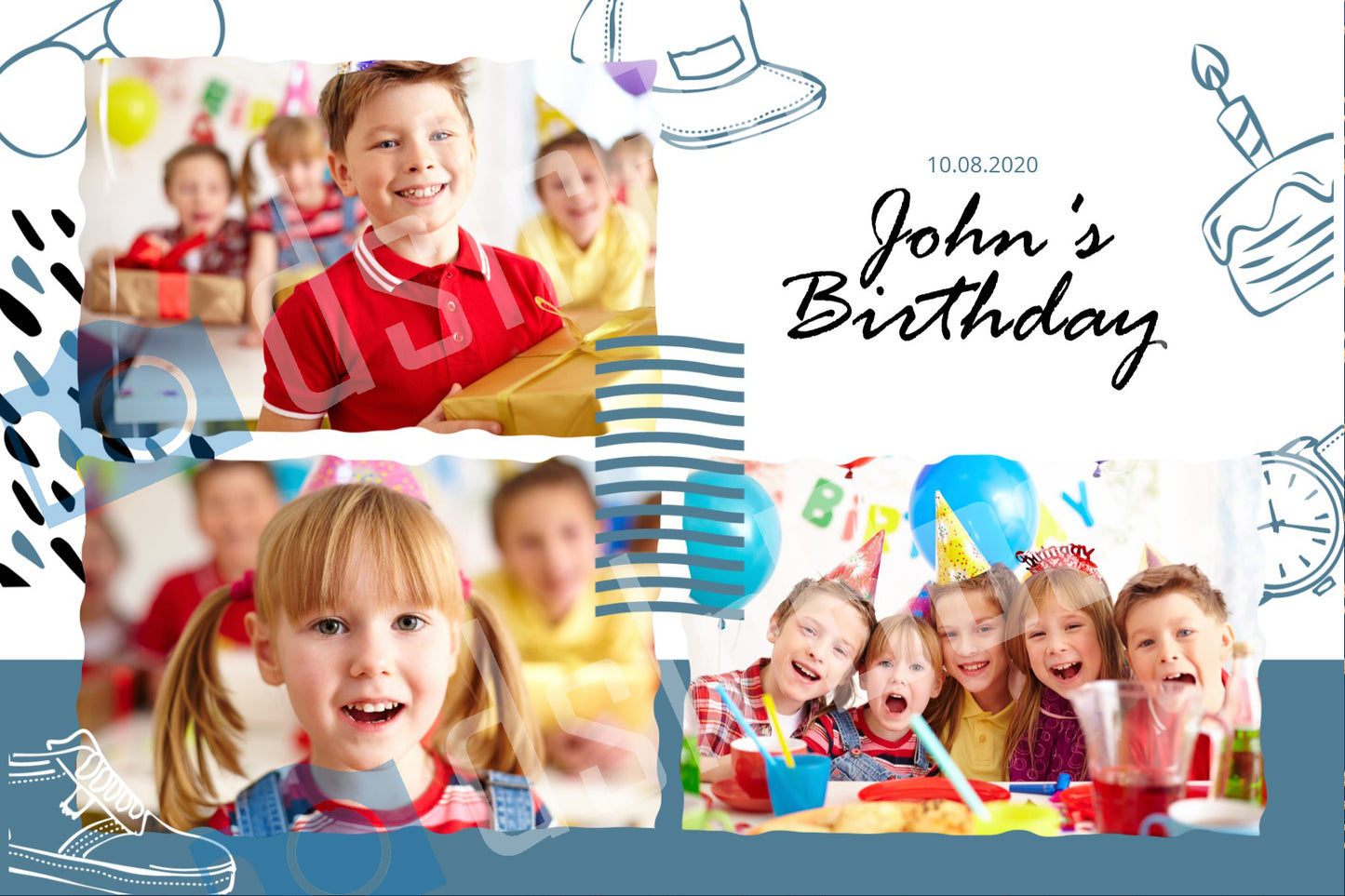 Old School Blue Birthday