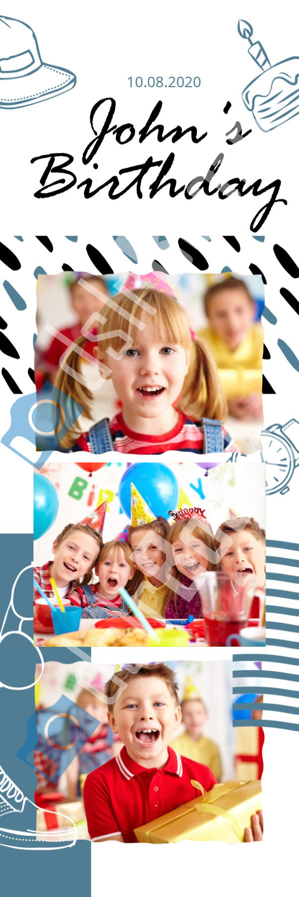 Old School Blue Birthday
