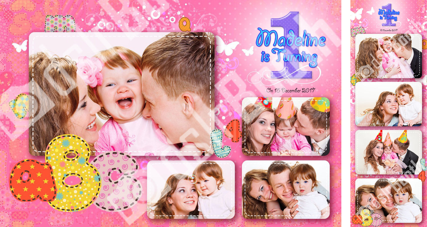 Child Birthday Alphabet 1 Template