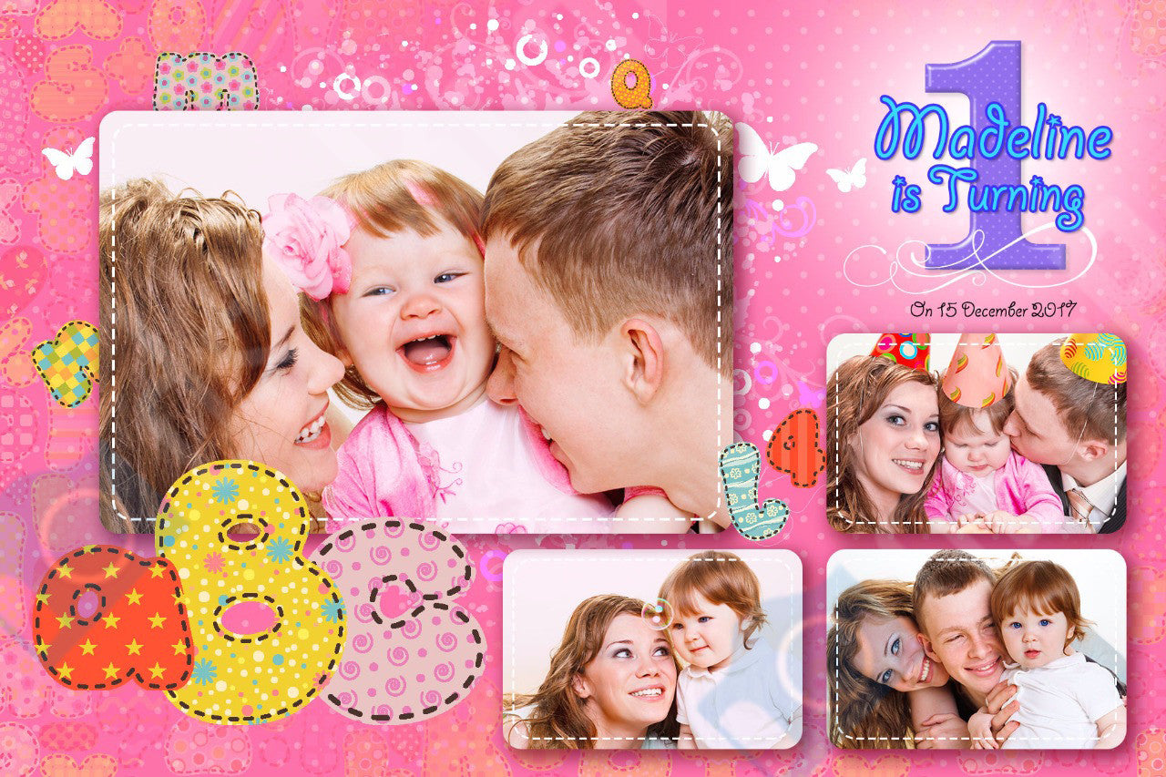 Child Birthday Alphabet 1 Template
