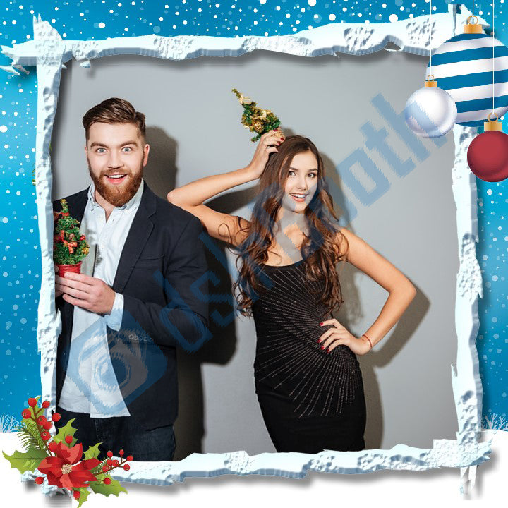 Blue Christmas Ornament Square Overlay