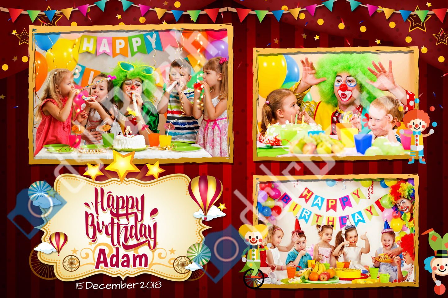 Children's Circus Birthday Template