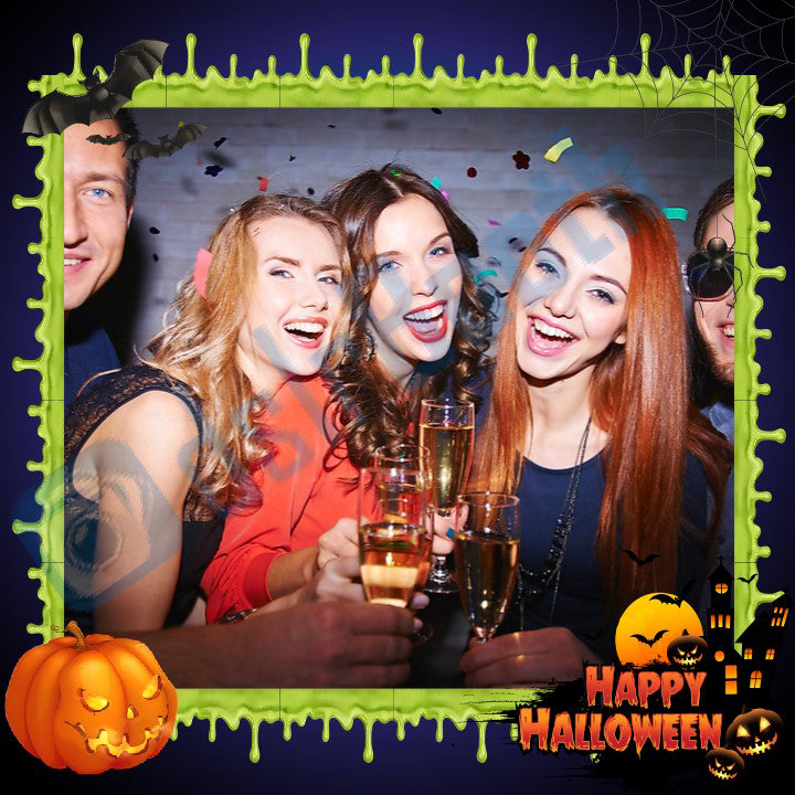 Black Halloween Square Overlay