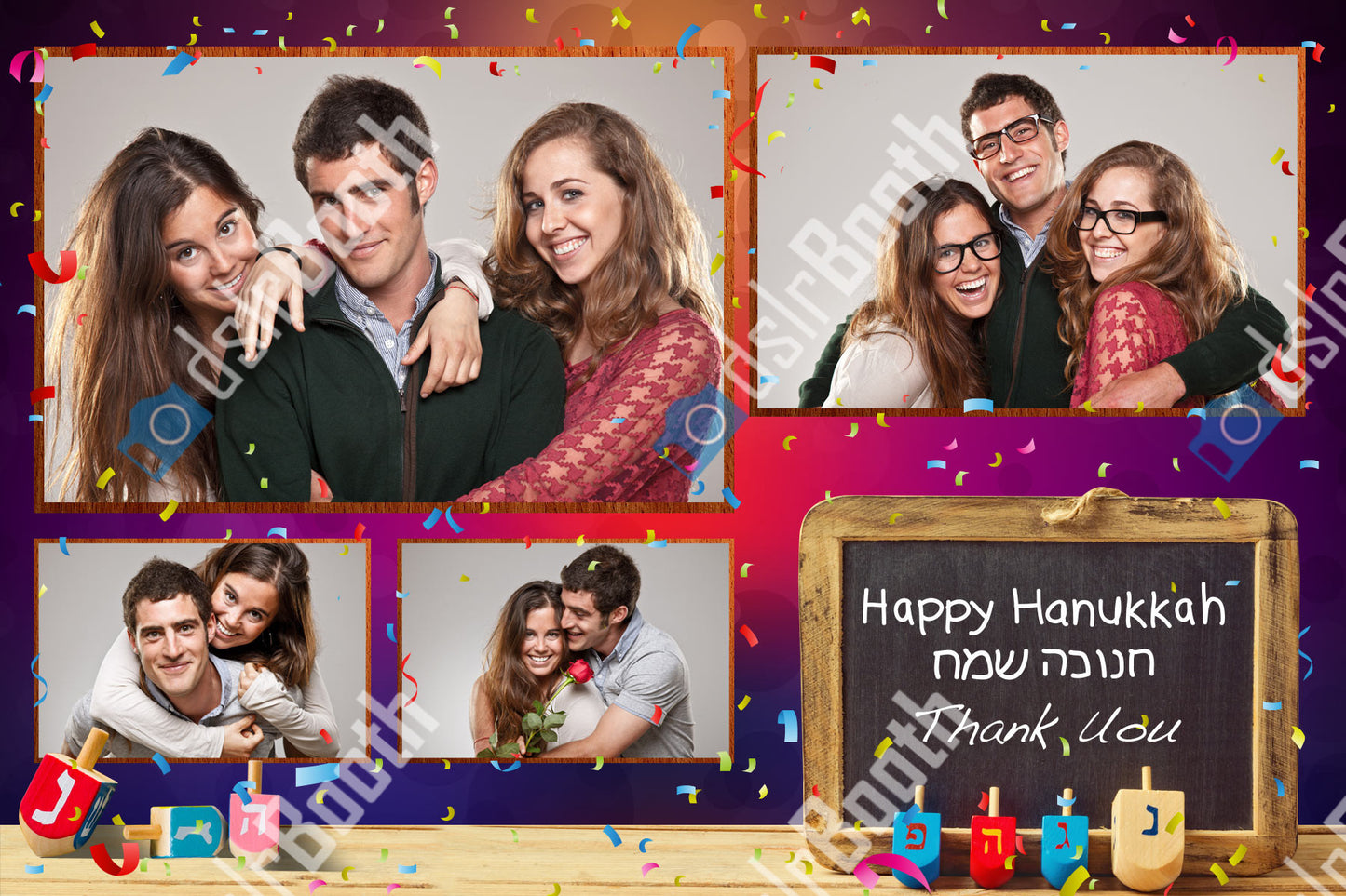 Hanukkah Four Horizontal Poses