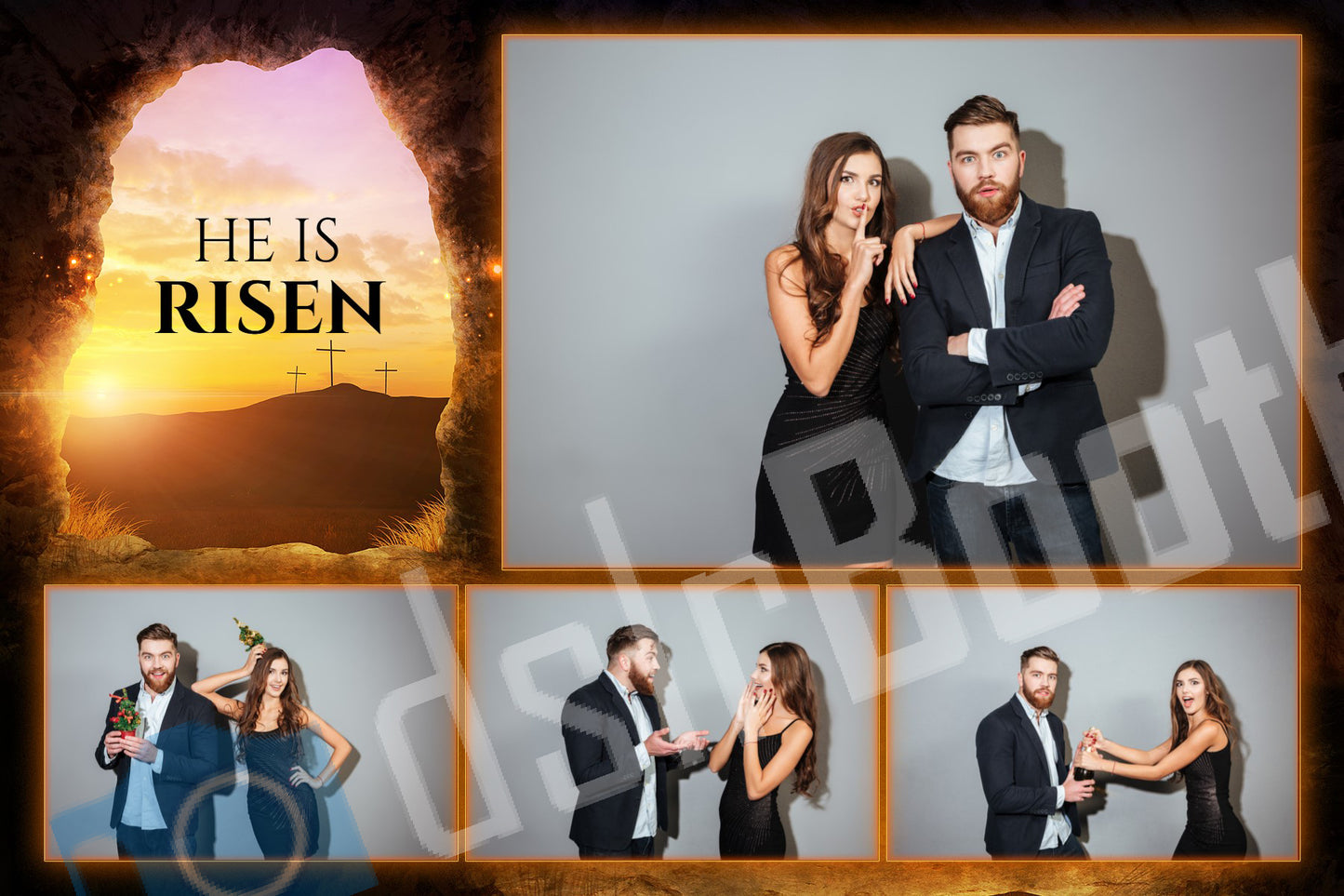 He Is Risen Three Crosses