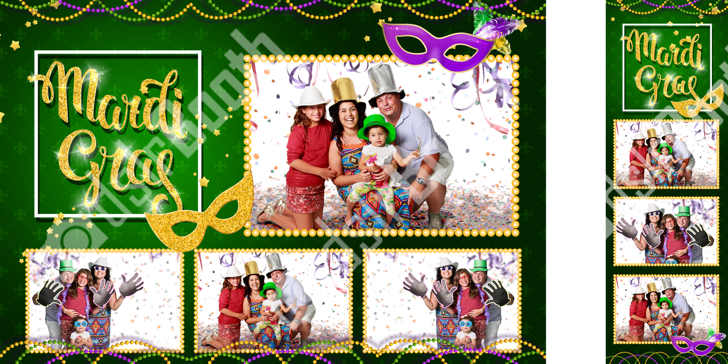 Mardi Gras Green Template