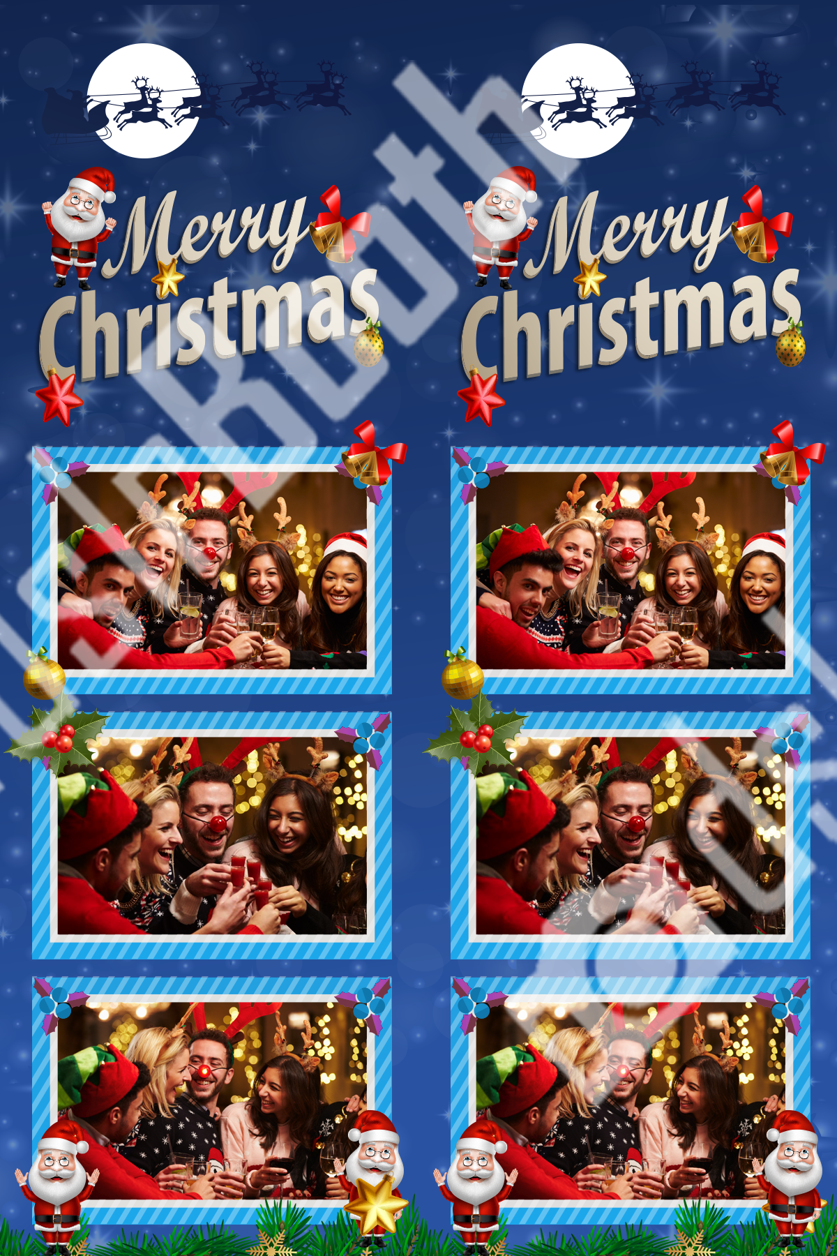 Blue Christmas Template