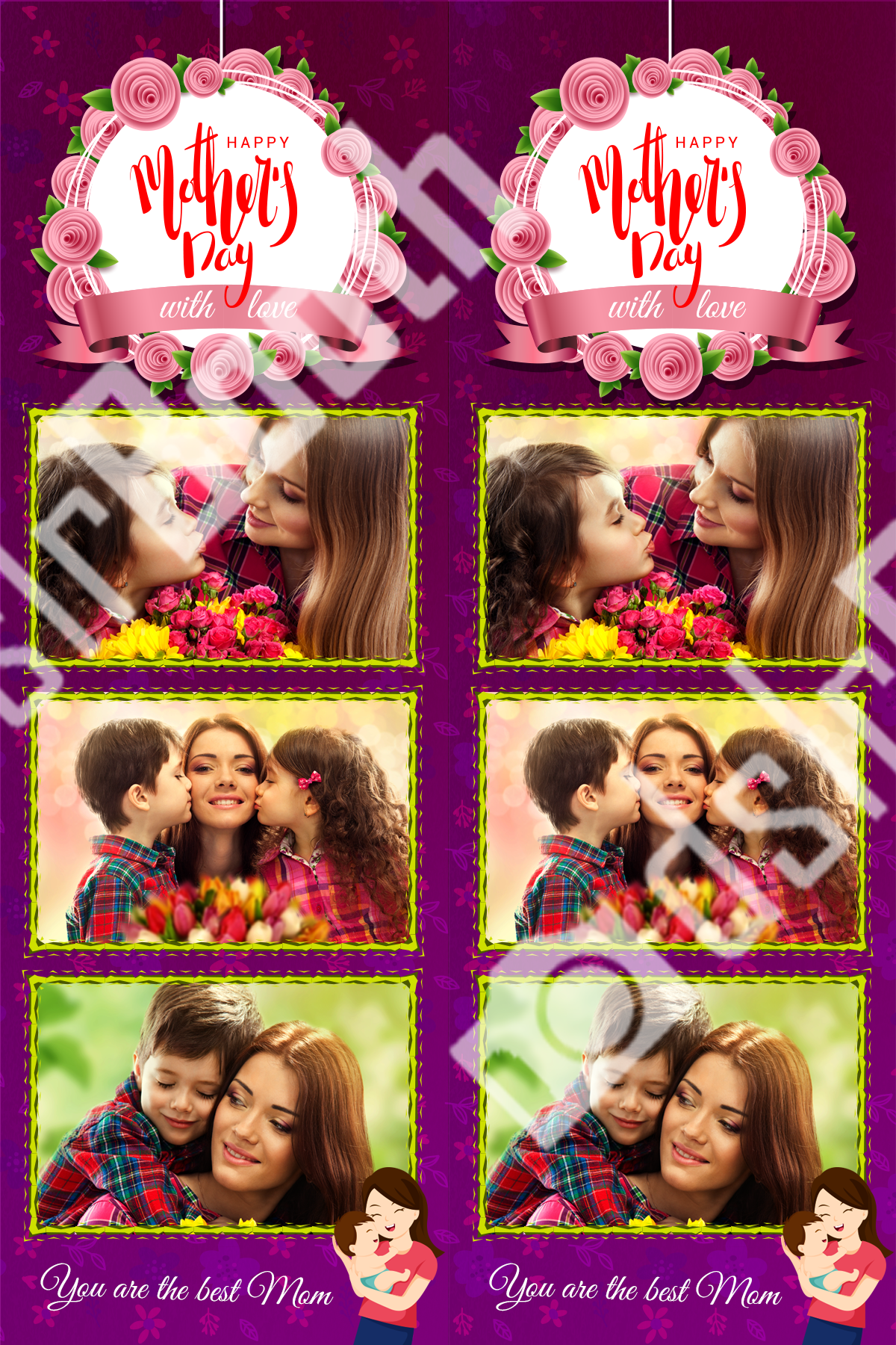 Mother's Day Purple Template