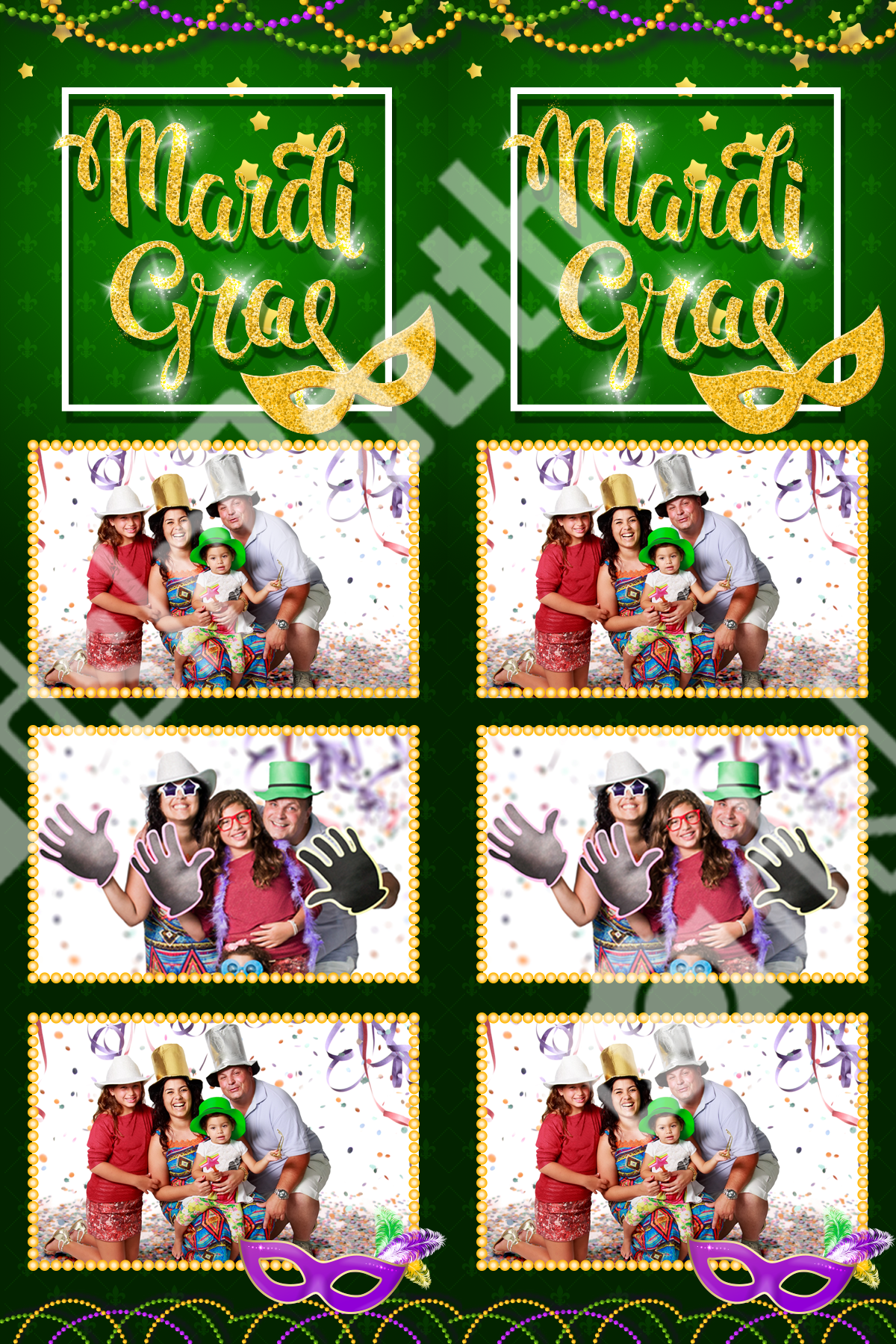 Mardi Gras Green Template