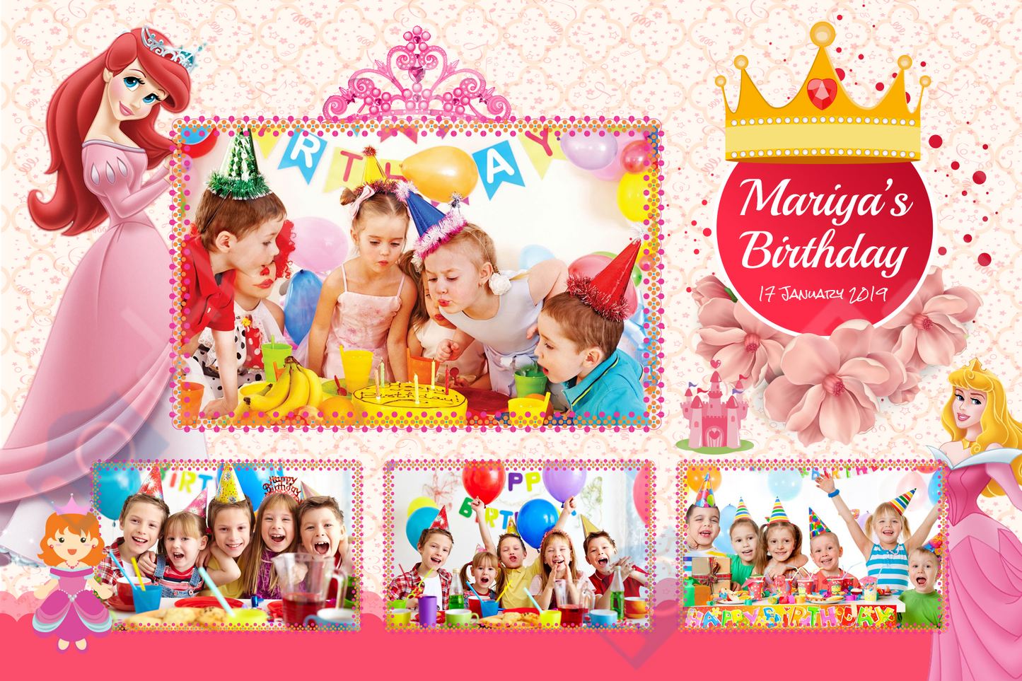 Children's Princess Birthday Template