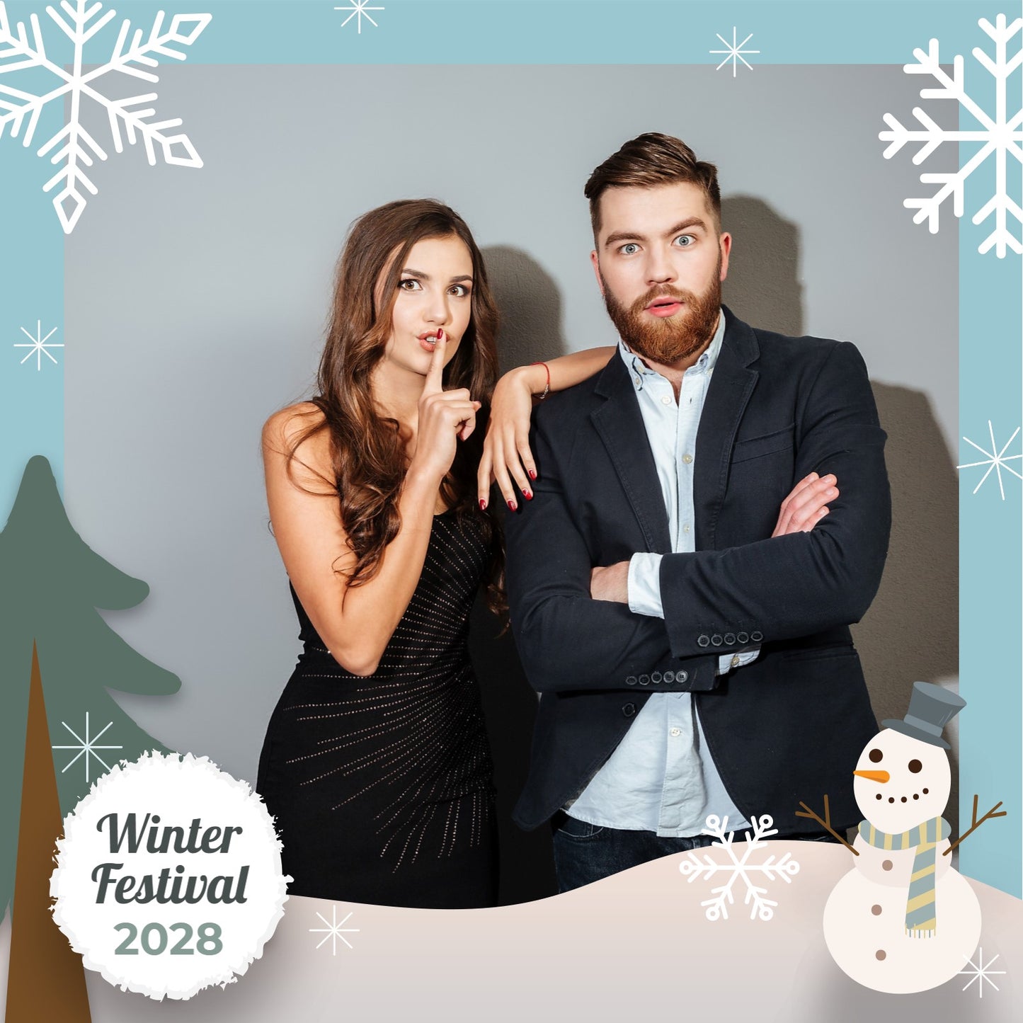 Frosty Forest Square GIF Overlay