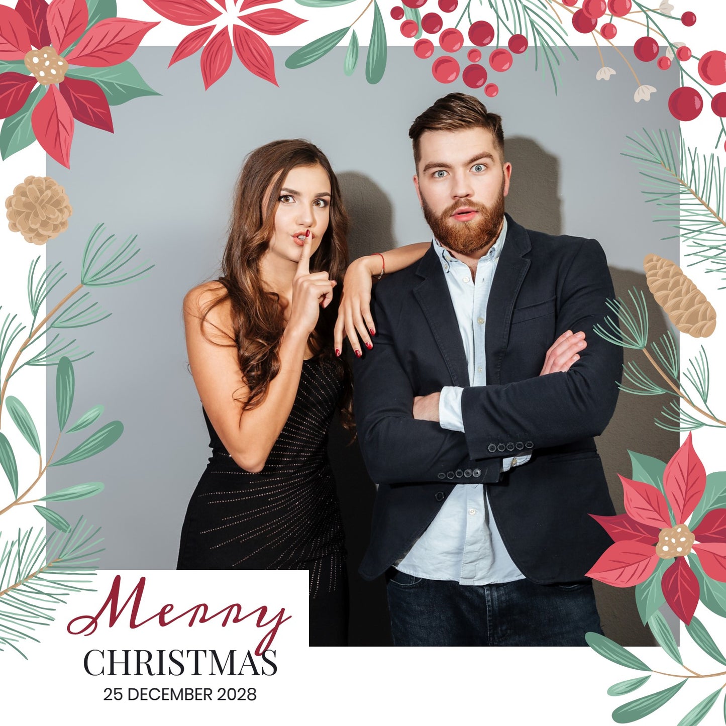 Holiday Foliage Square GIF Overlay
