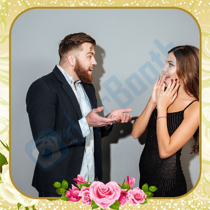 Wedding Champagne Square Overlay