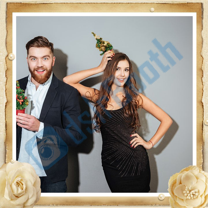 Wedding Golden Rose Square Overlay