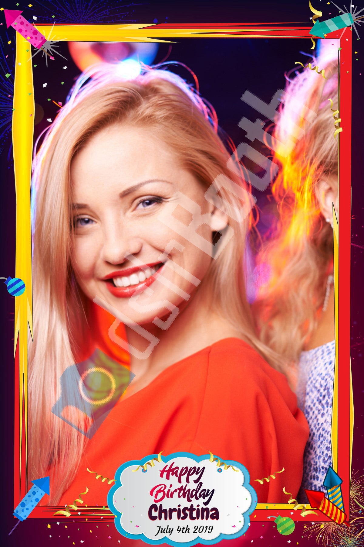 Birthday Fireworks Single Image Template