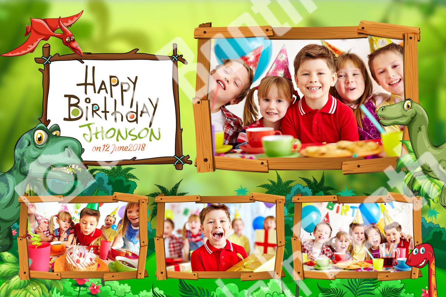 Dinosaur Birthday Template