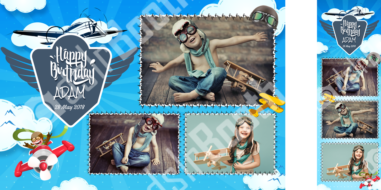 Birthday Flight Template