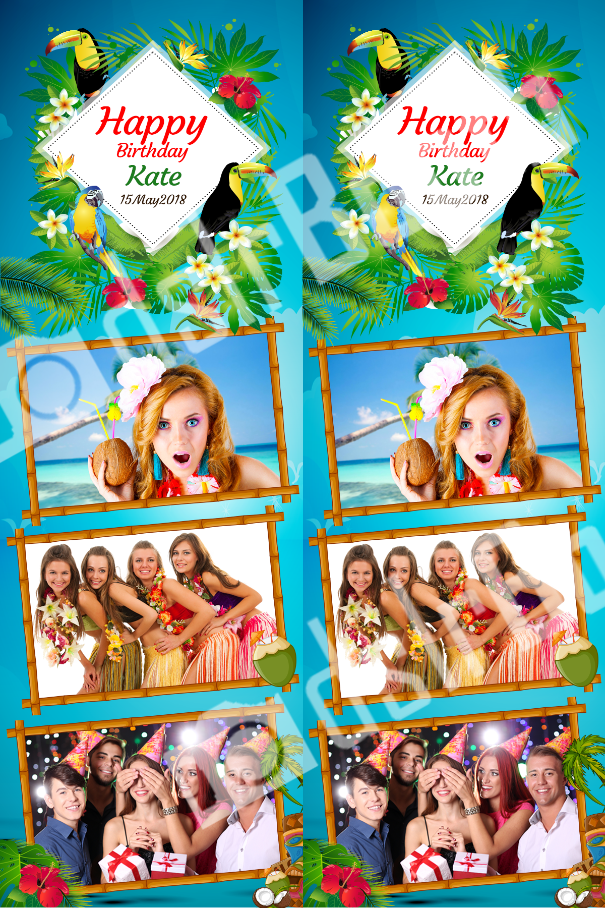 Hawaiian Birthday Template