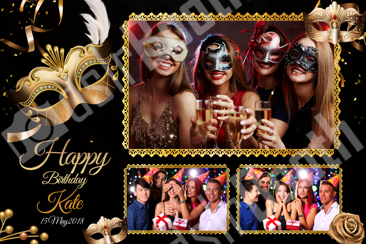 Masquerade Birthday Template