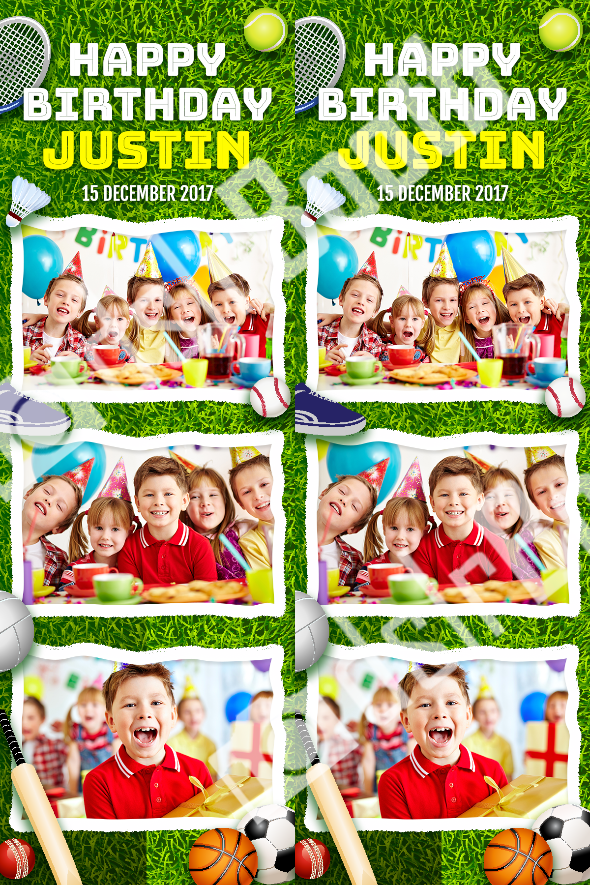 Sports Birthday Template