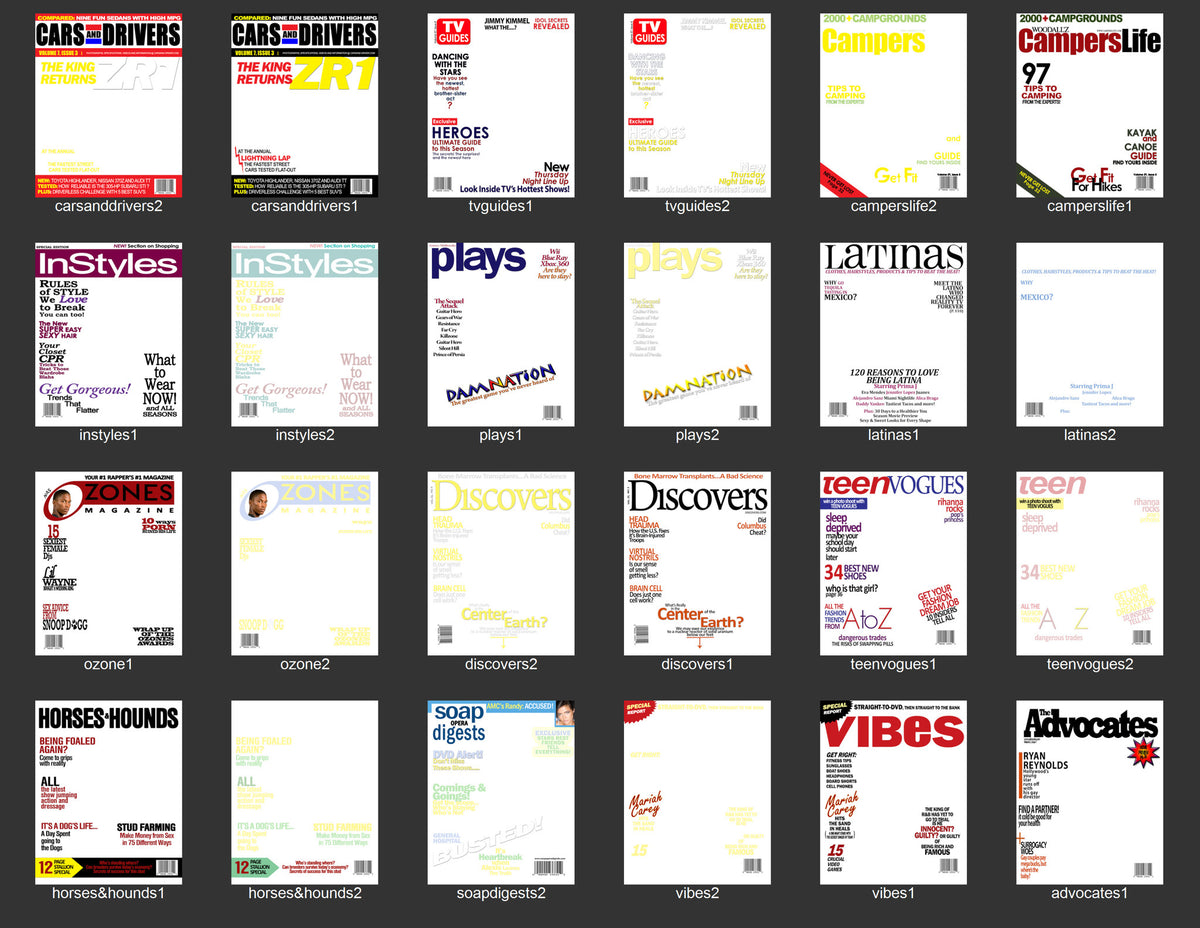Magazine Cover Overlays - Digital Backgrounds – dslrBooth Store