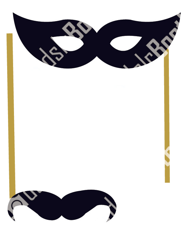 Black and Gold Photobooth Props for Download