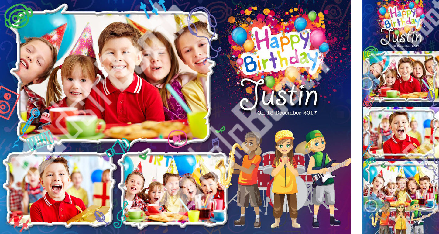 Children's Music Birthday Template