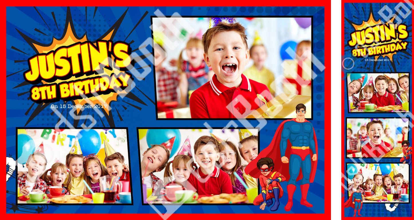 Children's Superhero Birthday Template