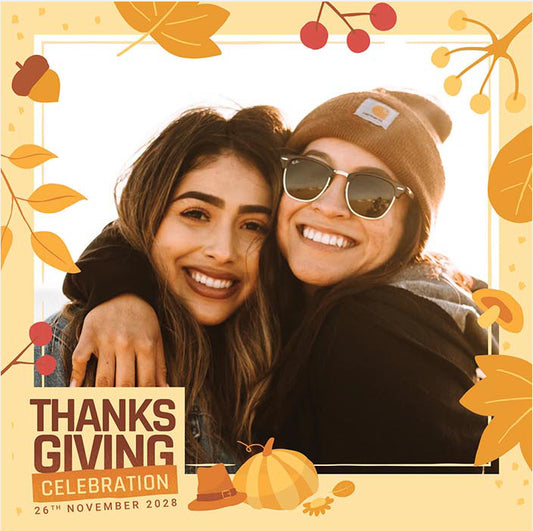 Thanksgiving Orange Square GIF Overlay